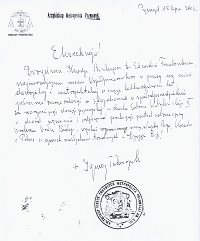 list Arcybiskupa